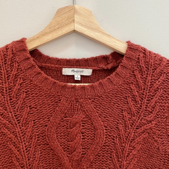 Madewell Firelight Side-Slit Cable Knit Sweater - Picture 6 of 7